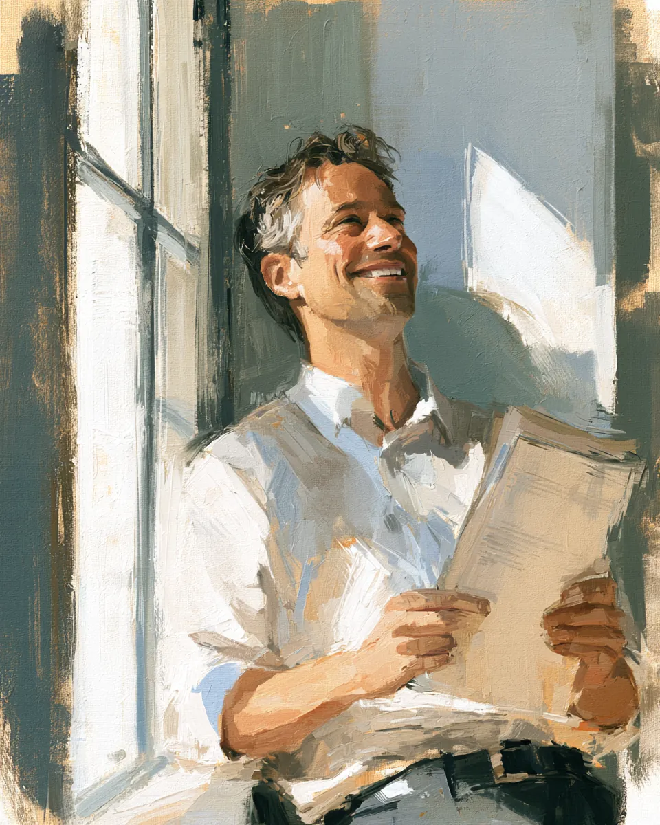 Approved borrower holding personal loan paperwork after a Sunbit Application request